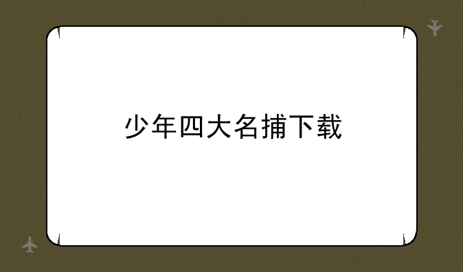 少年四大名捕下载