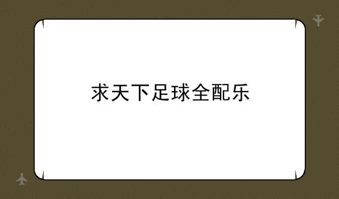 求天下足球全配乐