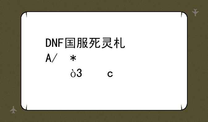 DNF国服死灵术士PK加点，高手进，菜鸟勿入！