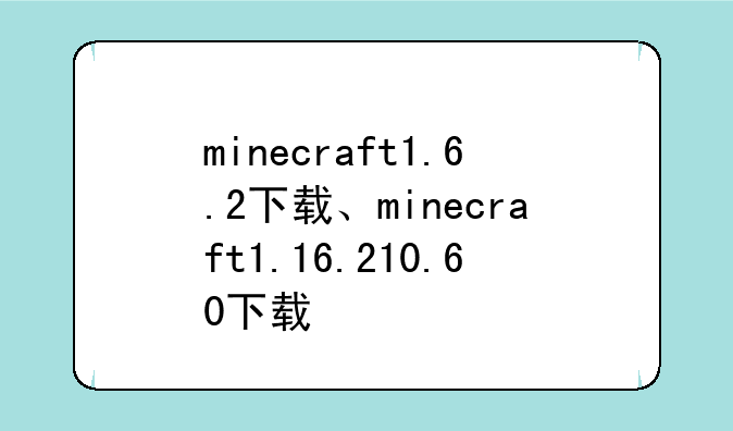 minecraft1.6.2下载、minecraft1.16.210.60下载